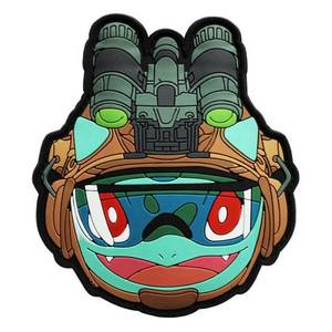 Patch en caoutchouc 3D tactique Dragon avec jumelles, design casque, à coller, en PVC gaufré, pour vêtements, sacs, chapeaux - Product Image 1