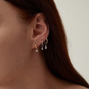 ต่างหูห่วงทอง 14K ประดับเพชรทรงกลมเพาะเลี้ยง ดีไซน์เรียบหรู น้ำหนักเบา 0.40 กะรัต เหมาะสำหรับเป็นของขวัญวันครบรอบหรืองานปาร์ตี้สำหรับผู้หญิง - Product Image 5