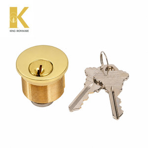 Cylindre de serrure à mortaiser 28 mm, rainure SX, laiton poli, faible MOQ, service personnalisé disponible - Product Image 1