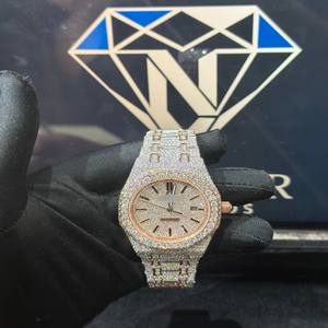 Relojes de Lujo con Movimiento Automático Estilo Hip Hop, Reloj de Diamantes VVS1 con Incrustaciones de Moissanita para Hombre - Product Image 2