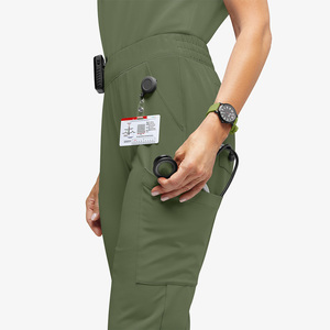 Pantalons de travail unisexes sur mesure pour infirmières, pantalons de jogging pour femmes, pantalons médicaux en spandex écologiques pour hôpital - Product Image 6
