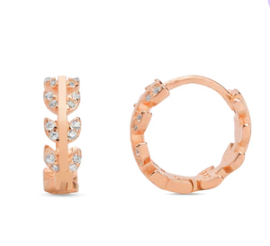 925 Sterling Silver <b>Leaf</b> Stud Earrings with Rose Gold Plating Women's <b>Jewelry</b> Earrings Minimalist Fashion <b>Jewelry</b> for Women - Product Image 1