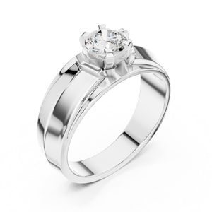 Modern Yellow Gold Lab-Grown Diamond Men’s <b>Statement</b> <b>Ring</b> – Contemporary Wedding Band diamond Jewelry - Product Image 4