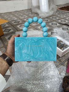 Sac à main en résine artisanal indien, pochette de soirée multicolore pour femmes, sacs à main de travail, pochette en métal de qualité supérieure, vente en gros - Product Image 5