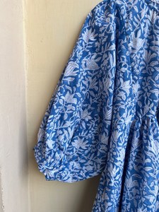 Vestido Bohemio Maxi Floral 100% Algodón Ecológico Asimétrico con Estampado Flock, Vestido Casual para Mujeres y Niñas - Product Image 2