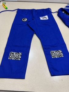 Lot RVCA Shoyorol bleu sur mesure # Kimono de Jiu-Jitsu Brésilien Bleu 105, Uniforme de Jiu-Jitsu Personnalisé Bleu 105 - Product Image 4