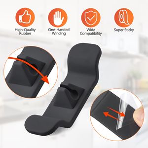 4 Pack Cable Organizer Adhesive Cable <b>Wrap</b> Holder Keeper for Blender Coffee Maker Cable Management Accessories for <b>Kitchen</b> - Product Image 6