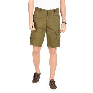 Pantalones cortos cargo de uso diario para hombre, estilo utilitario, con múltiples bolsillos, mezcla de algodón, para uso casual al aire libre. - Product Image 1