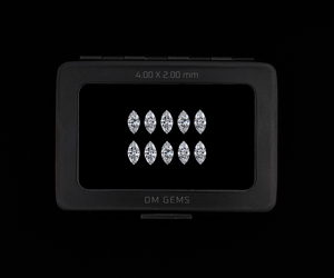 เพชร OM GEMS 4.0 x 2.0 มม. ทรงมาร์คีส์ สี D เจียระไนแฟนซี เจาะด้วยเลเซอร์ เพชรเลี้ยงในห้องปฏิบัติการ ทรงโบราณ ดีไซน์พิเศษ แบบเม็ดเดี่ยว สามารถปรับแต่งได้ - Product Image 1