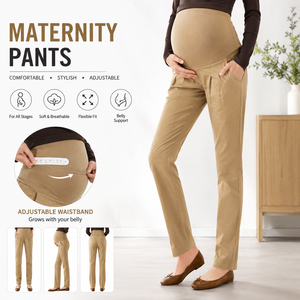 <span class=keywords><strong>Pantalon</strong></span> de <span class=keywords><strong>grossesse</strong></span> décontracté en coton à jambe droite, coupe <span class=keywords><strong>ample</strong></span>, pour la maternité (ventre en haut) - Vente en gros - Product Image 2