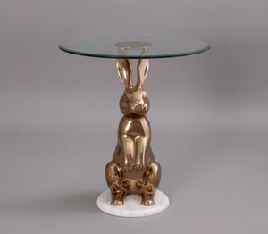 Table d'appoint simple avec plateau en bois et base en métal pour la décoration de la maison, du salon, des hôtels et des villas. - Product Image 5