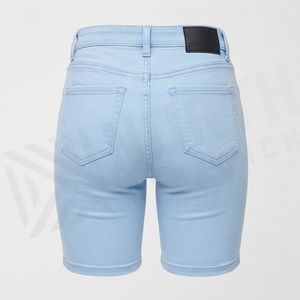 Shorts en jean pour femme, coton, séchage rapide, respirant, couleur personnalisée, taille haute, streetwear, mode été, décontracté - Product Image 2