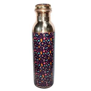 Artículo de artesanía india de alta calidad, nueva botella de agua de cobre decorativa para el hogar con estilo, diseño único duradero, producto estándar superior - Product Image 1