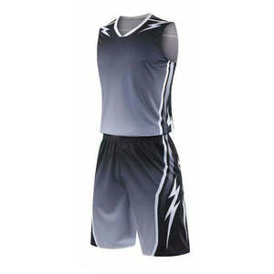 Conjunto de Camiseta de Baloncesto con Degradado para Hombre, Camiseta sin Mangas con Cuello en V, Pantalones Cortos de Secado Rápido, Uniforme Deportivo de Poliéster y Elastano para Verano - Product Image 2