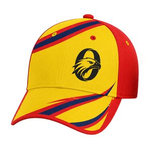Yellow Red Cricket <b>Cap</b> Adjustable Sports <b>Hat</b> Outdoor Match Accessories Team Training Headwear Casual Sun Protection Apparel - Product Image 1