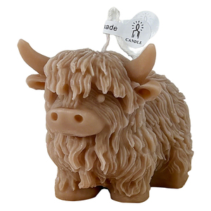 Vela de cera de soja en forma de vaca Highland, regalo de Animal bonito, decoración del hogar, fiesta, aniversario, Navidad, Diwali, ecológico, hecho a mano - Product Image 5