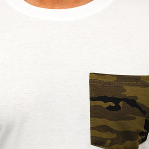 Men's Regular Fit Short Sleeve T-<b>Shirt</b> with Camo design Chest Pocket <b>100</b>% Cotton O Neck T-<b>Shirt</b> Jersey For Men Regular Wear - Product Image 5