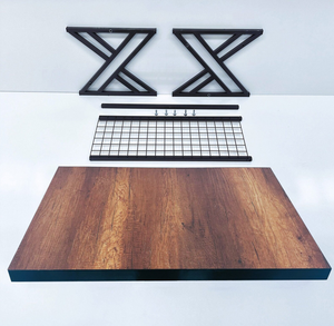 Modern Minimalist <b>Rectangle</b> Center <b>Table</b> Vintage Simple 2-Tier <b>Coffee</b> <b>Table</b> with Storage Shelf for Living Room Furniture - Product Image 5