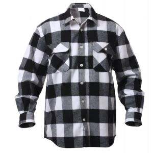 Custom Logo Men's Sherpa Fleece Lined Flannel Shirt Jacket for Men Warm <b>Brushed</b> Plaid Shirt Jackets - Product Image 3