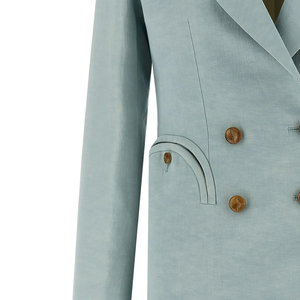 Blazer croisé personnalisé pour femme, col cranté, manches longues, veste de costume pour femme, logo personnalisé, tenue de bureau professionnelle - Product Image 4