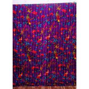 ผ้าคลุมเตียงลายปักแบบอินเดียดั้งเดิมสุดหรู ลายพิมพ์นก ผ้าคลุมเตียงแบบสองด้าน และผ้าห่มนุ่มสบายสำหรับใช้ในบ้าน - Product Image 1