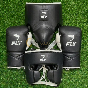Set de Boxeo Profesional Personalizado al por Mayor: Guantes de Entrenamiento de Cuero Vacuno con Súper Cordones y Protección Completa para Sparring - Product Image 6