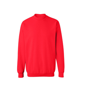 Sudadera de cuello redondo roja para hombre, corte regular, color sólido, tejido de punto, ropa casual, hecha a medida por Twin City - Product Image 1