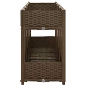 Jardinières surélevées en polypropylène marron 63 po x 15,7 po x 28 po, style rustique - Product Image 4