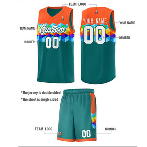 Ensemble d'entraînement de basketball unisexe personnalisé de haute qualité, grande taille, avec logo imprimé par transfert thermique, respirant et à séchage rapide - Product Image 4