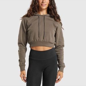 Sudadera Corta de Alta Calidad para Mujer, Fabricada a Medida, Sudadera de Manga Larga para Mujer, Sudadera de Invierno y Ropa Deportiva para Entrenamiento en el Gimnasio - Product Image 1