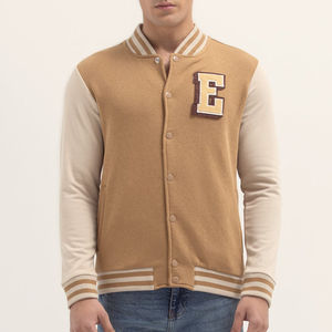 Veste universitaire en laine de qualité supérieure avec logo personnalisé pour hommes, fermeture à boutons, poches, style Letterman, veste de baseball, veste bomber. - Product Image 1