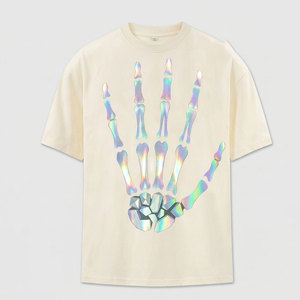 เสื้อยืดสตรีทแวร์สะท้อนแสงสำหรับผู้ชาย ผ้าฝ้ายคุณภาพสูง พิมพ์ลายกราฟิก เหมาะสำหรับแฟชั่นสมัยใหม่และความสบายในชีวิตประจำวัน - Product Image 1