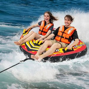 Tubo trainabile per barche con connettore rapido e scarico per sport acquatici - Product Image 1
