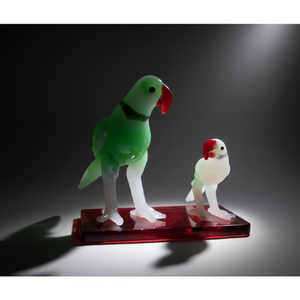 Adornos de Resina para Escritorio con Diseño Contemporáneo y Función Multiusos para Decoración del Hogar u Oficina, Familia de Loros - Product Image 4