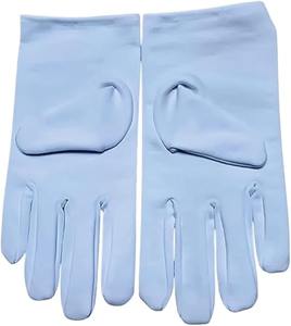 Gants maçonniques en coton blanc 100% avec l'insigne de l'Ordre de l'Étoile d'Orient - Étoile OES sur le dessus - Product Image 4