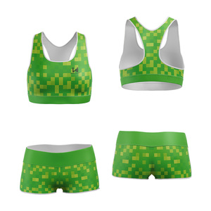 Conjunto Deportivo Sublimado OEM de 2 Piezas para Mujer, Sujetador Deportivo y Pantalones Cortos de Cintura Alta, Ropa Deportiva Transpirable - Product Image 6