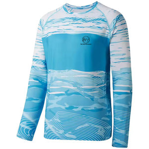 T-shirts de pêche pour hommes en polyester 100 %, qualité supérieure, prix bas, taille et design personnalisés, pour l'été. - Product Image 1