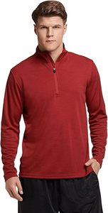 Chemises de sport à manches longues pour hommes, sweat-shirt à demi-zip, hauts de fitness pour le jogging, respirants, compressifs, pour la course à pied - Product Image 1