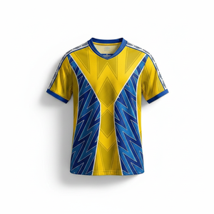 Customized Unisex Football Jersey Set Heat-Transfer Printed 3D Pattern Anti-Bacterial 100% Polyester Mesh Fabric Crew Neck Short - Product Image 5