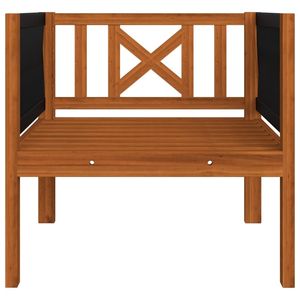 Chaise de jardin en bois d'acacia massif noir, de taille moyenne, durable et élégante - Product Image 5