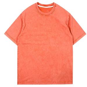 2026 100% Cotton Men's Loose Fit Drop Shoulder Knitted T-Shirt Printed High Quality Blank Street Wear Quick Dry Breathable Short - Product Image 4