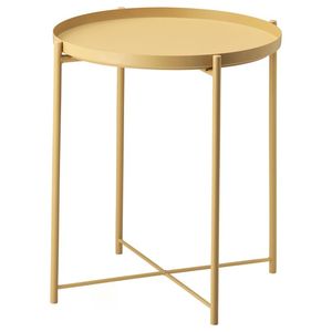 Table d'appoint ronde en métal de luxe avec plateau en marbre pour la décoration intérieure d'hôtel, élément de mobilier d'appoint contemporain et élégant - Product Image 2