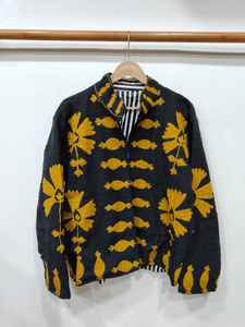 Chaqueta de algodón bordada Suzani del fabricante, ropa exterior étnica colorida, chaqueta étnica de algodón para fiestas, chaqueta bomber Suzani. - Product Image 3