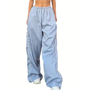 Pantalon de jogging streetwear hip-hop personnalisé pour femme, en polaire respirante, taille haute avec cordon de serrage, vente en gros, prix abordable - Product Image 1