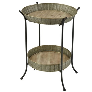 Mesa Auxiliar Industrial de Metal con Estructura con Recubrimiento en Polvo para Área de Recepción de Oficina, Elegante y Profesional - Product Image 6