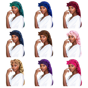 Gorro de Dormir Personalizado para Mujer, Gorro de Seda para el Cabello, Color Sólido, Gorro de Dormir de Alta Calidad, Gorro de Seda de Doble Capa Personalizado - Product Image 5