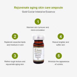 Ampolla Facial Líquida Antienvejecimiento, Iluminadora, Blanqueadora e Hidratante con Extracto de Caviar, Escualano y Rosa Mosqueta para Cuello y Rostro - Product Image 5