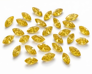 Diamante Cultivado en Laboratorio RCK Global, Corte Marquesa, Color Amarillo Intenso, 0.1-0.15ct, VVS VS, Suelto, para Joyería - Product Image 3