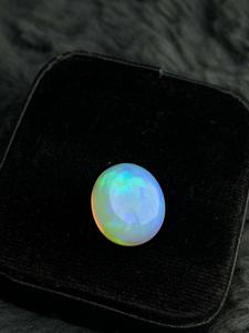 Opale d'Éthiopie naturelle, cabochon de forme ovale, opale de feu multicolore, pierre précieuse lâche chatoyante, sans traitement, pour la joaillerie - Product Image 4