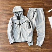Ensemble de survêtement blanc à capuche, manches longues, fermeture éclair, pantalon à cordon de serrage, unisexe adulte, respirant, en polyester, vêtements de sport